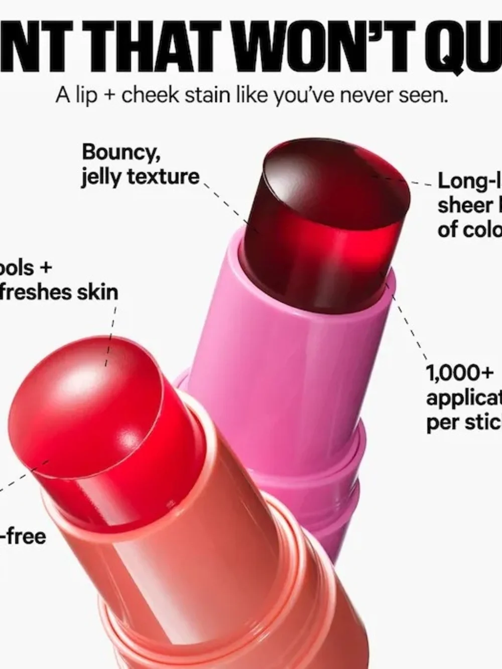MILK MAKEUP  Cooling Water Jelly Tint Lip + Cheek Blush Stain